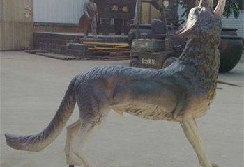 和平銅狼雕塑廠家，銅雕動物狼，仿真工藝制作