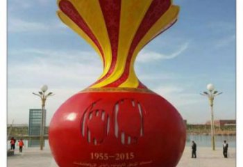 煙臺花瓶雕塑工廠選用，街道標識，玻璃鋼花瓶雕塑批發(fā)