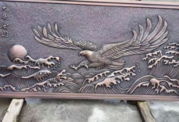臨沂老鷹浮雕訂做，景區雕塑，鍛銅動物浮雕定價
