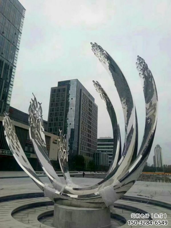 銅川地面噴泉雕塑小品，圓環結構概念，旱地水景噴泉體系