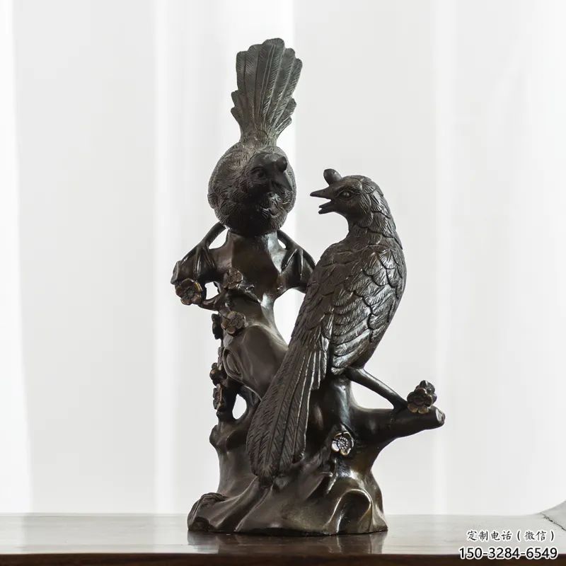 漢中園林喜鵲雕塑