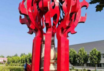 安康火球雕塑，精神堡壘火球雕塑落地展示