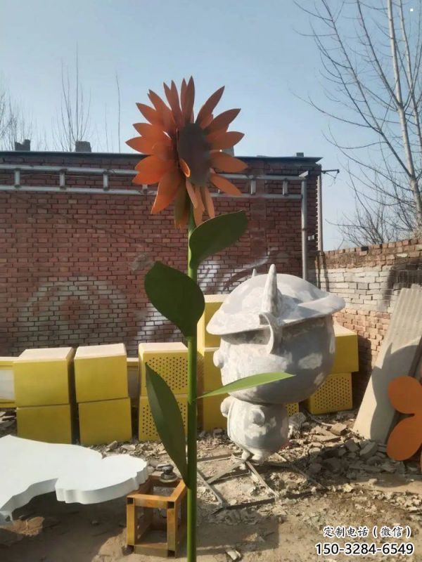 楚雄太陽花雕塑工程，美陳雕塑，玻璃鋼太陽花雕塑廠家