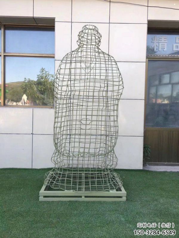 拱墅鏤空孔子雕塑訂做，景區雕塑，鐵藝古代人物雕塑定價