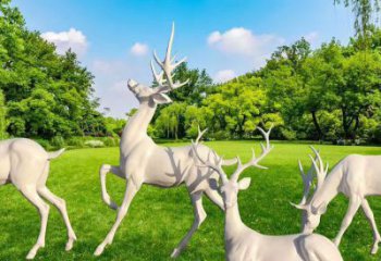 城關梅花鹿雕塑定價，景觀概念，玻璃鋼梅花鹿雕塑預定